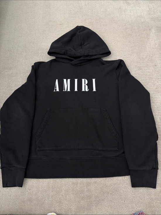 AMIRI Other - AMIRI Black Hoodie with White Logo